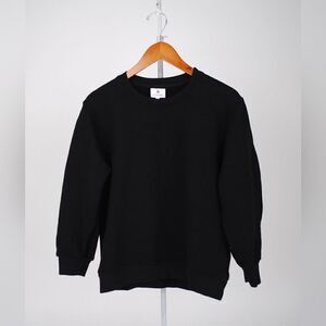 SUNDRY 3/4 Length Sleeve Sweatshirt Black Small